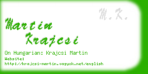 martin krajcsi business card